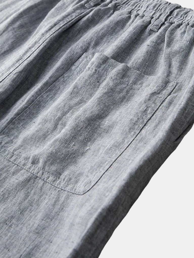 Gris Mariner Linen Shorts - Vailor & Veil