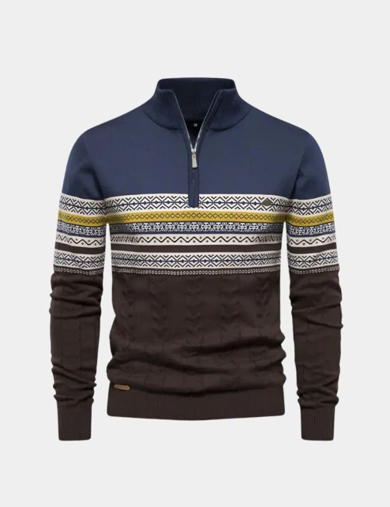 Half Zip Knit Pullover Sweater - Vailor & Veil