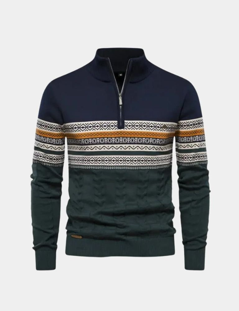 Half Zip Knit Pullover Sweater - Vailor & Veil