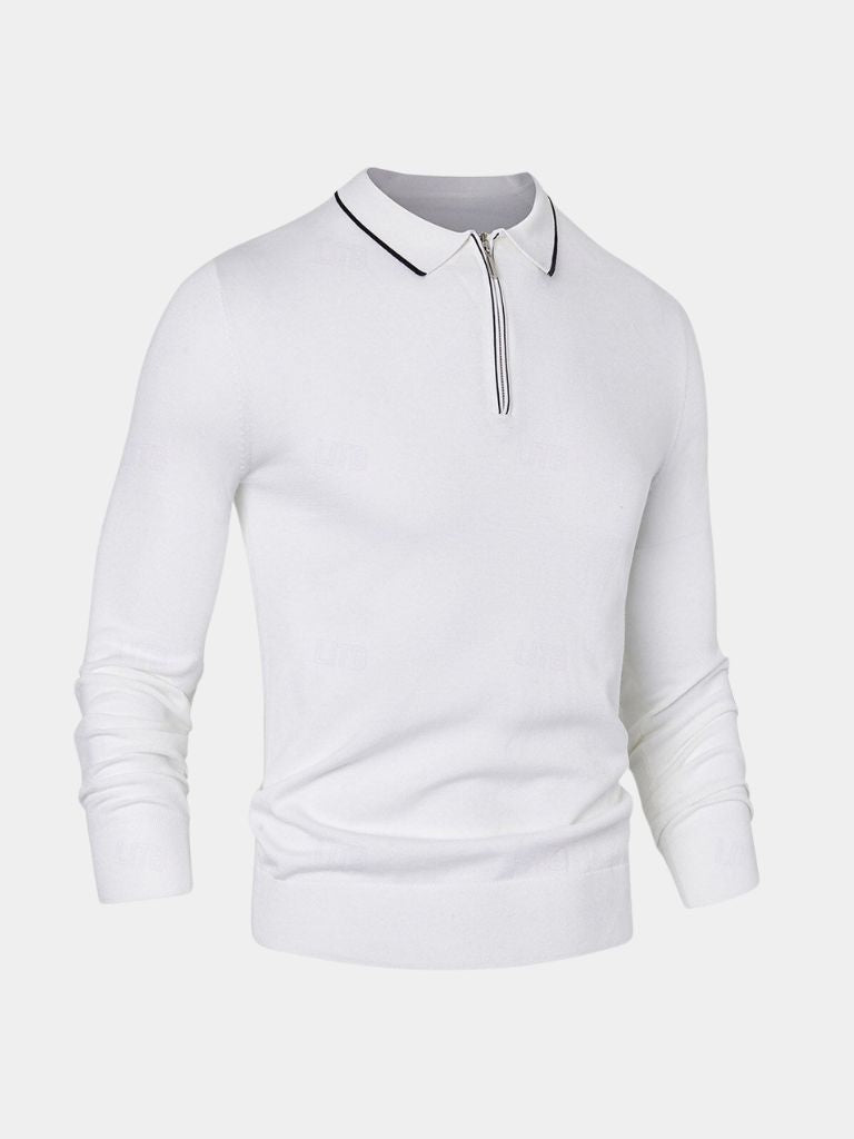 Ivory Elite Long Sleeve Polo – Vailor & Veil