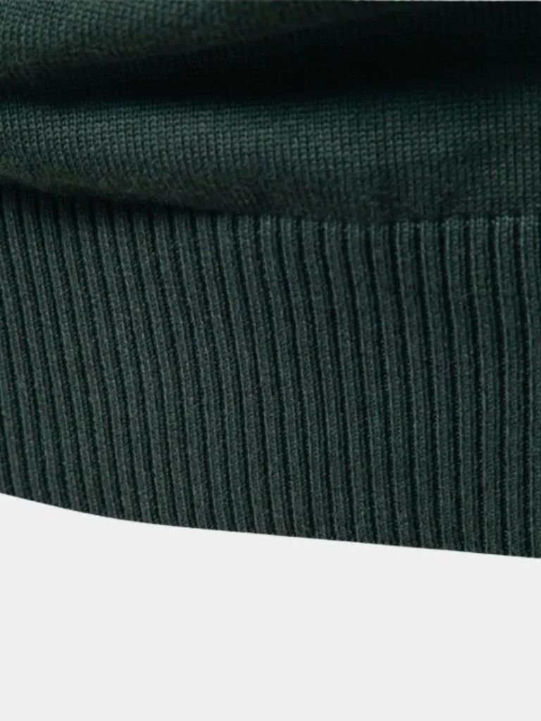 Knit Striped Quarter-Zip Jumper Sweater - Vailor & Veil