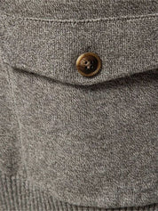 Knitted Stand Collar Cotton Cardigan - Vailor & Veil