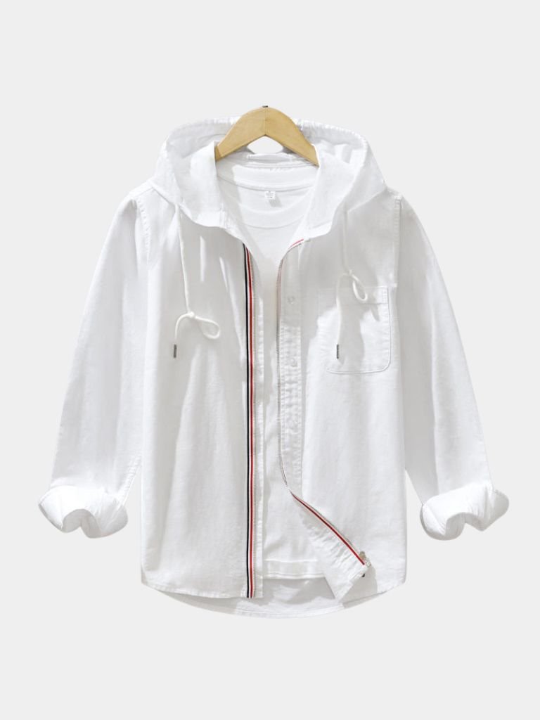 Light Covenant Linen Hooded Shirt  – Vailor & Veil
