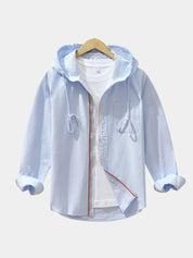 Light Covenant Linen Hooded Shirt  – Vailor & Veil