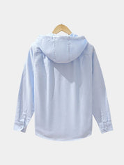 Light Covenant Linen Hooded Shirt  – Vailor & Veil