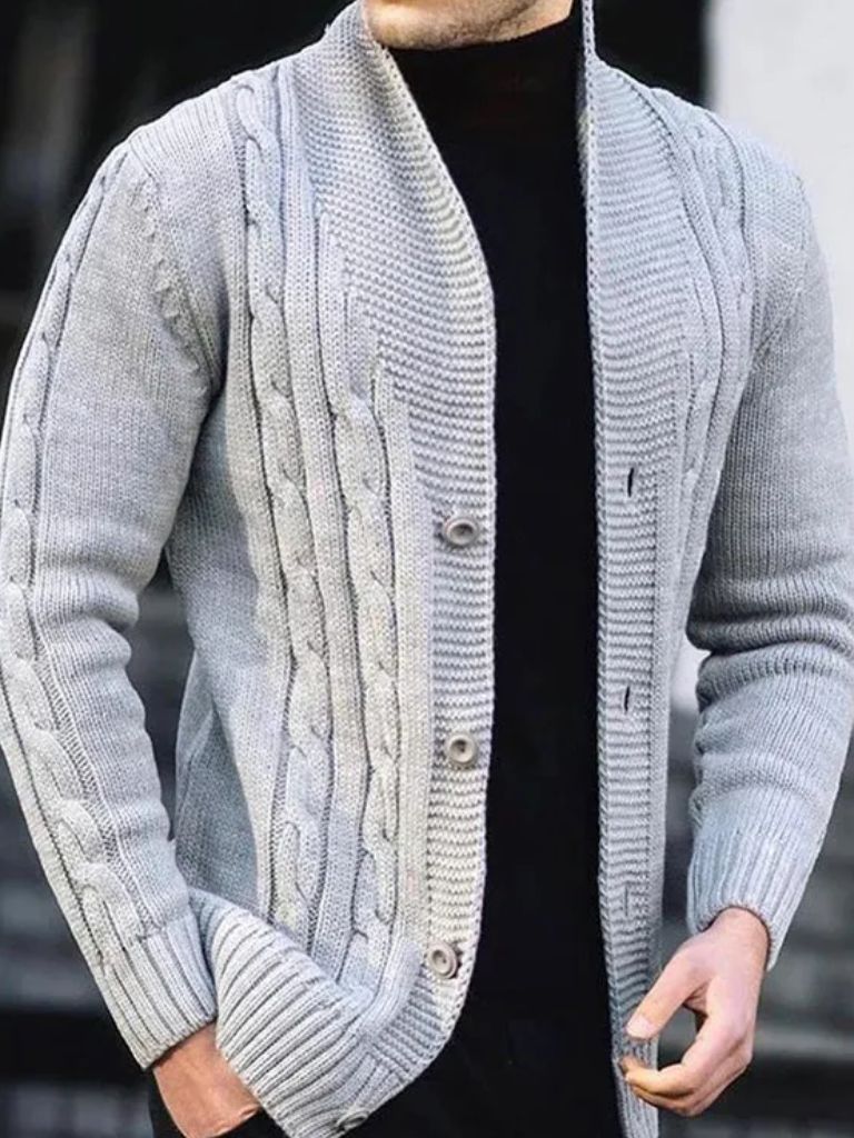 Men's Elegant Knit Cardigan - Vailor & Veil