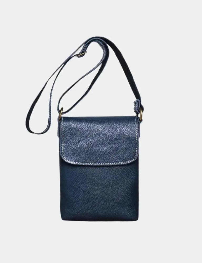 Men's Mini Leather Shoulder Bag - Cross & Crown