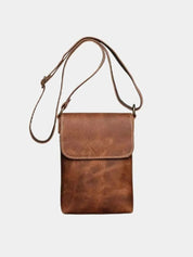 Men's Mini Leather Shoulder Bag - Cross & Crown