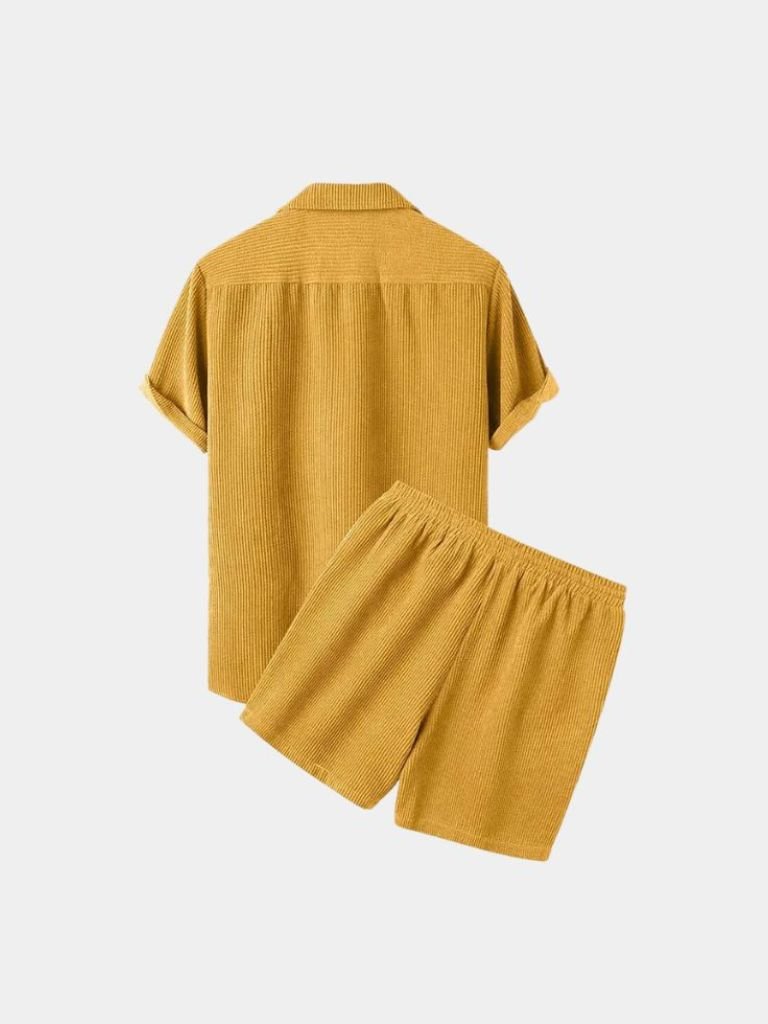 Minimalist Corduroy Set Shorts and Shirt - Vailor & Veil