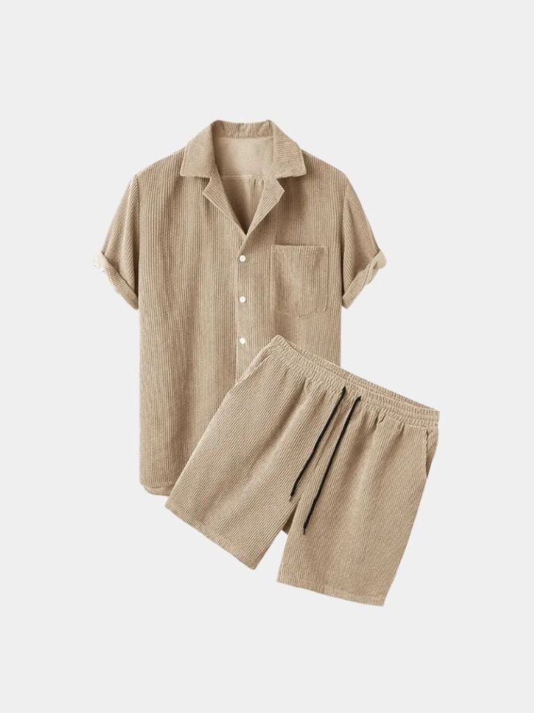 Minimalist Corduroy Set Shorts and Shirt - Vailor & Veil