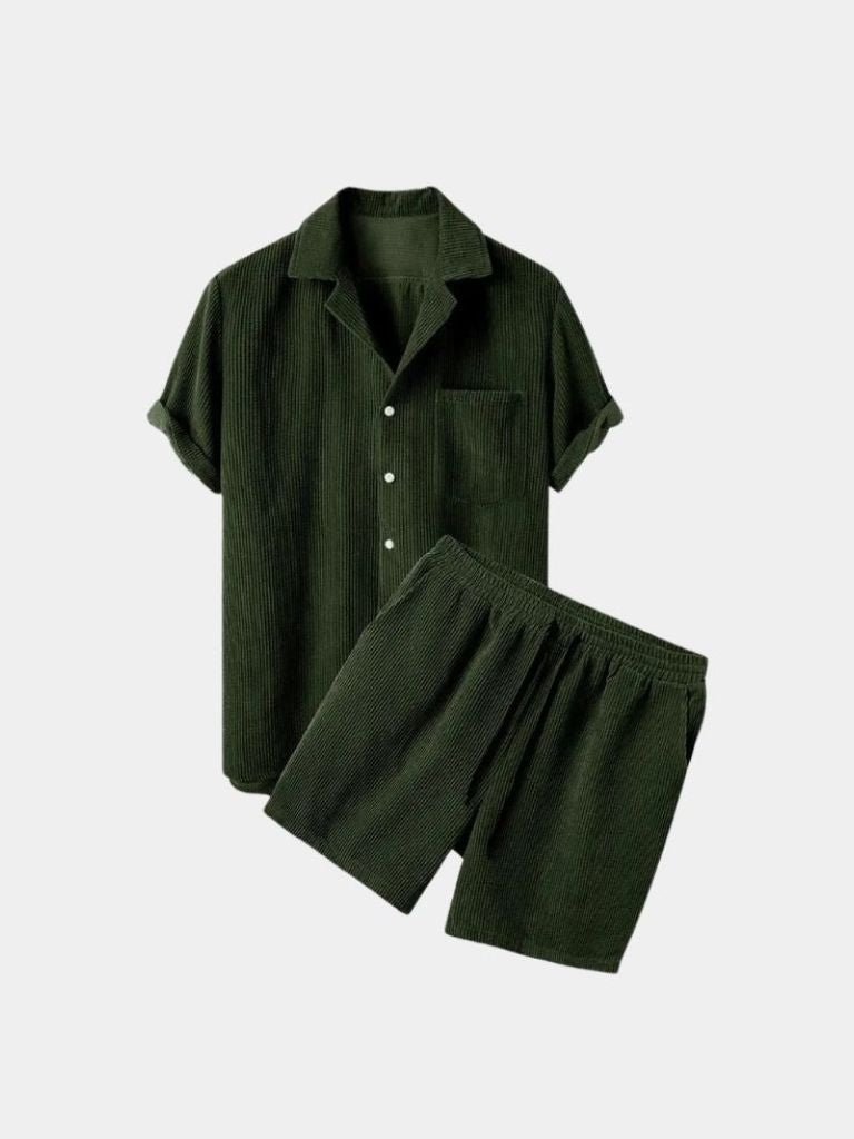 Minimalist Corduroy Set Shorts and Shirt - Vailor & Veil