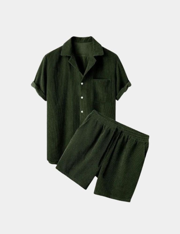 Minimalist Corduroy Set Shorts and Shirt - Vailor & Veil