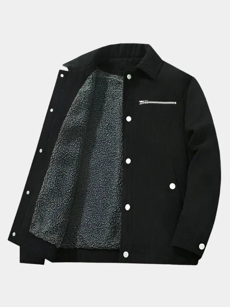 Minimalist Corduroy Sherpa Jacket - Vailor & Veil