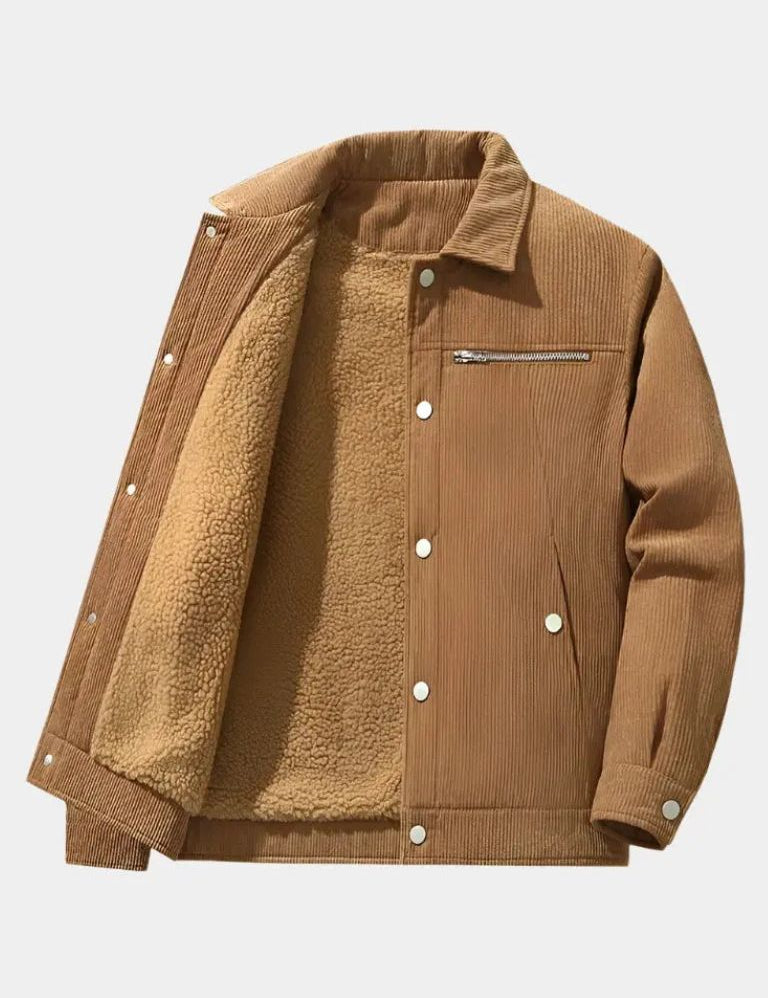 Minimalist Corduroy Sherpa Jacket - Vailor & Veil