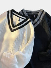 Minimalist V-Neck Sweater - Vailor & Veil