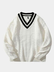 Minimalist V-Neck Sweater - Vailor & Veil