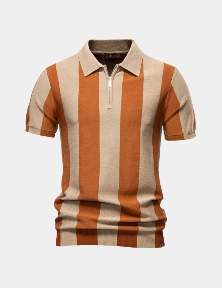 Navy Stripe Polo - Vailor & Veil