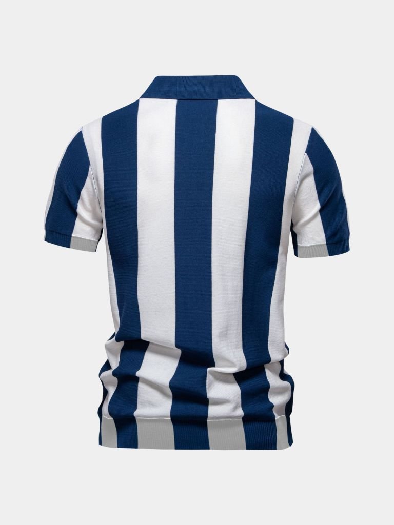Navy Stripe Polo - Vailor & Veil