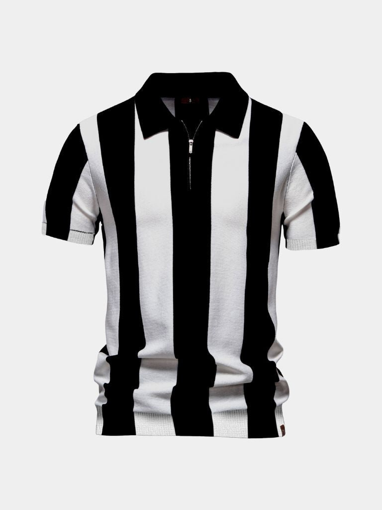 Navy Stripe Polo - Vailor & Veil