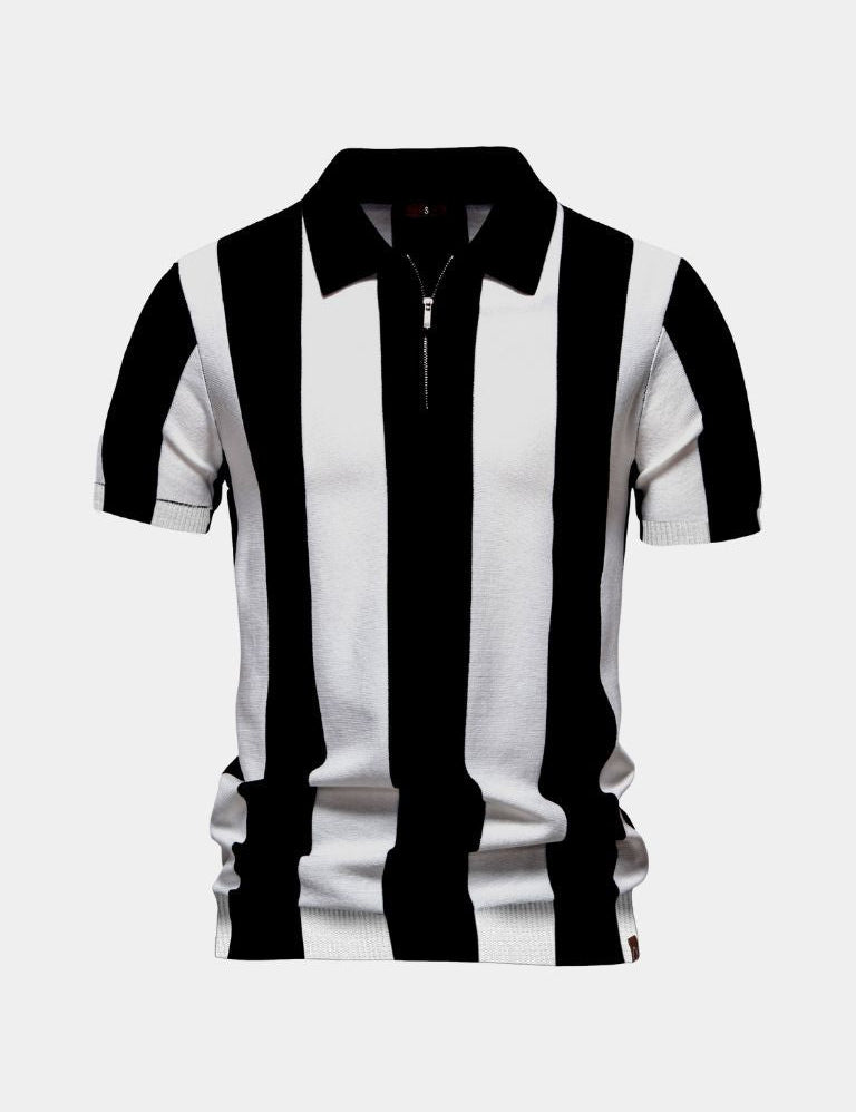 Navy Stripe Polo - Vailor & Veil