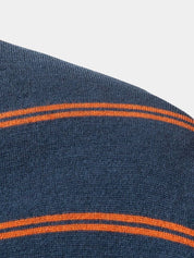 Navy Sunset Striped Polo - Vailor & Veil