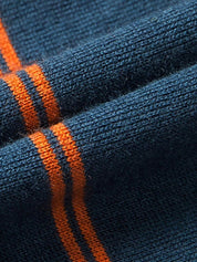 Navy Sunset Striped Polo - Vailor & Veil