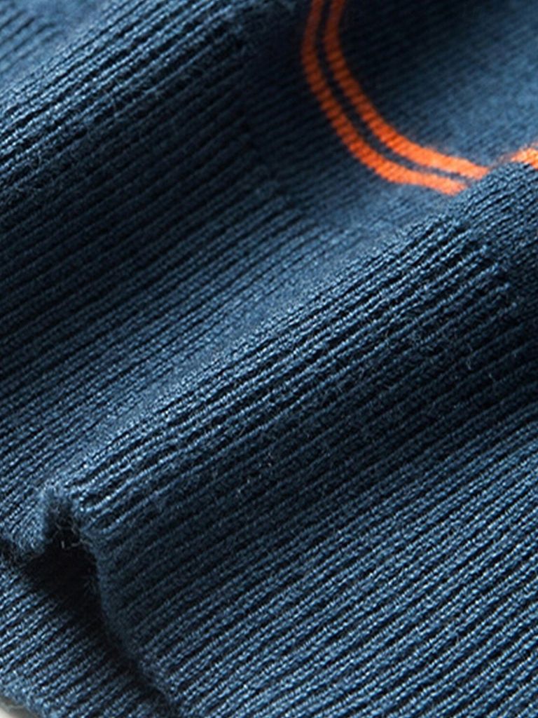 Navy Sunset Striped Polo - Vailor & Veil