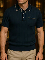 Old Money Knit Polo Shirt - Vailor & Veil