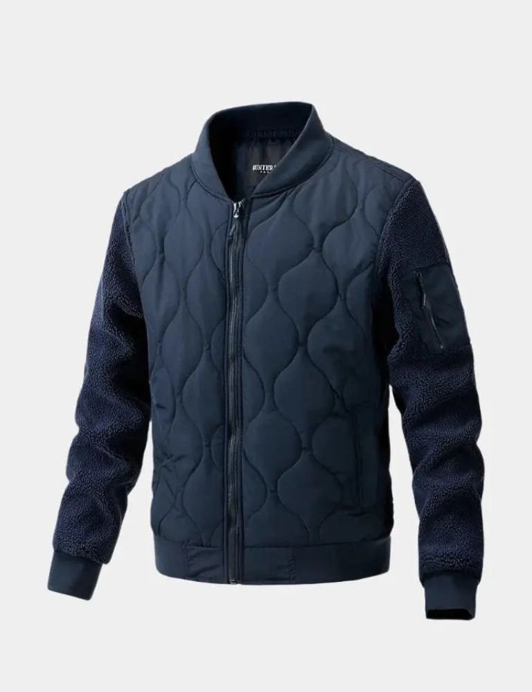 Sherpa Sleeves Padded Bomber Jacket - Vailor & Veil