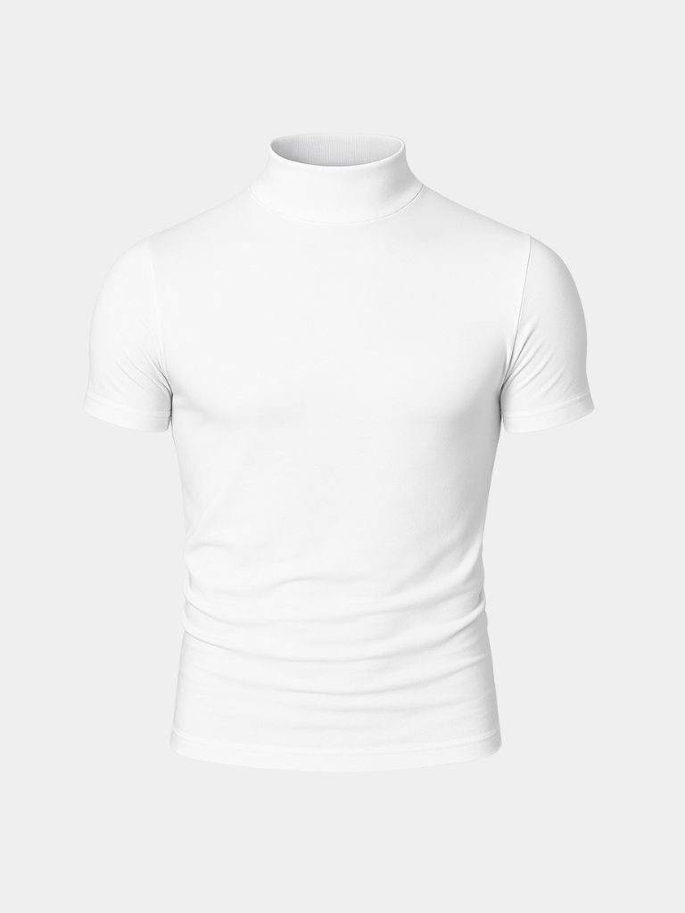 Solid Casual Turtle Neck T-Shirt - Vailor & Veil
