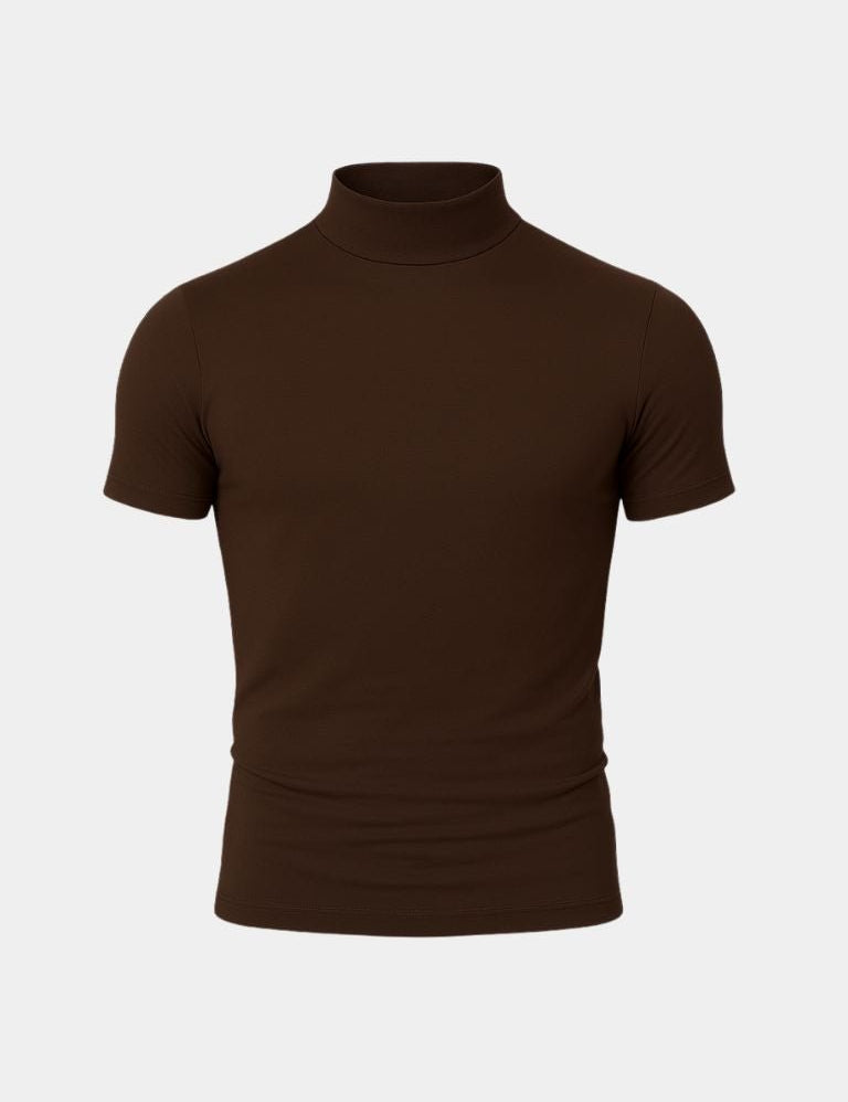 Solid Casual Turtle Neck T-Shirt - Vailor & Veil