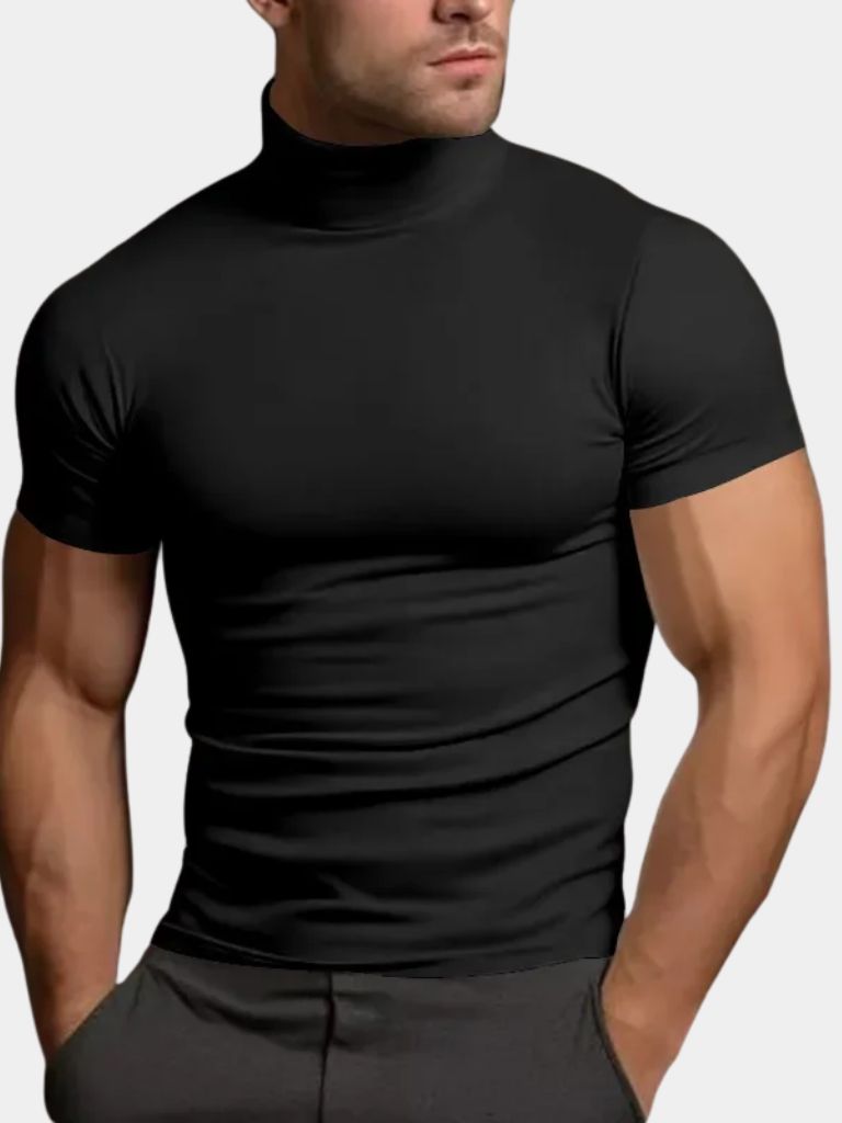 Solid Casual Turtle Neck T-Shirt - Vailor & Veil
