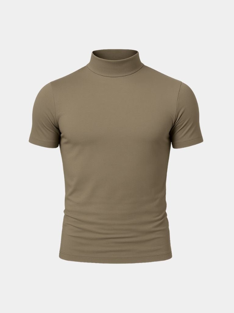 Solid Casual Turtle Neck T-Shirt - Vailor & Veil