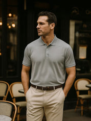 Steel Grey Polo – Vailor & Veil