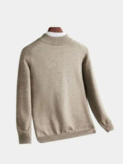 Stripe Quarter Zip Wool Sweater - Vailor & Veil