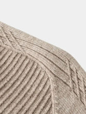 Stripe Quarter Zip Wool Sweater - Vailor & Veil