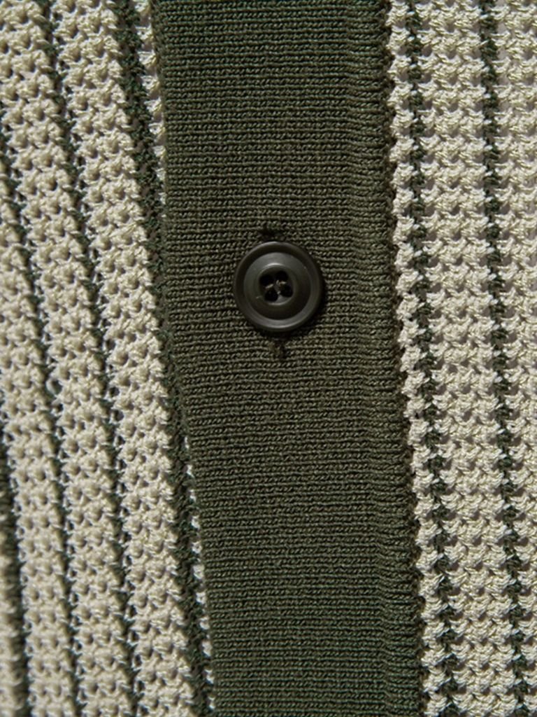 Striped Knit Polo Shirt - Vailor & Veil