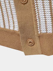 Striped Knit Polo Shirt - Vailor & Veil