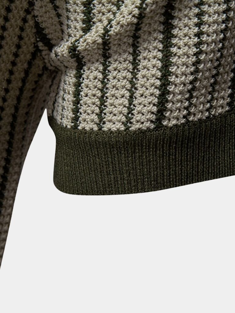 Striped Knit Polo Shirt - Vailor & Veil