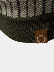 Striped Knit Polo Shirt - Vailor & Veil