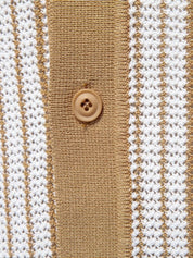 Striped Knit Polo Shirt - Vailor & Veil