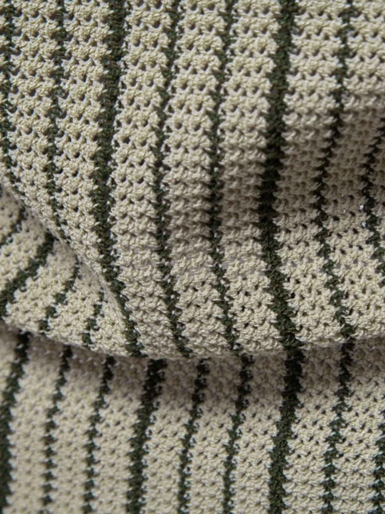 Striped Knit Polo Shirt - Vailor & Veil