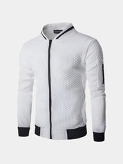 Textured Casual Bomber Jacket - Vailor & Veil