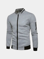 Textured Casual Bomber Jacket - Vailor & Veil