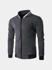 Textured Casual Bomber Jacket - Vailor & Veil