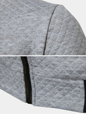 Textured Casual Bomber Jacket - Vailor & Veil