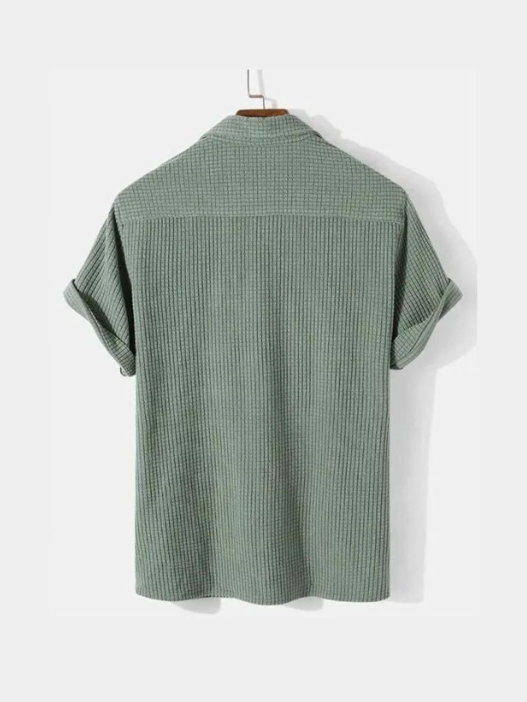 Textured Short Sleeve Shirt - Vailor & Veil