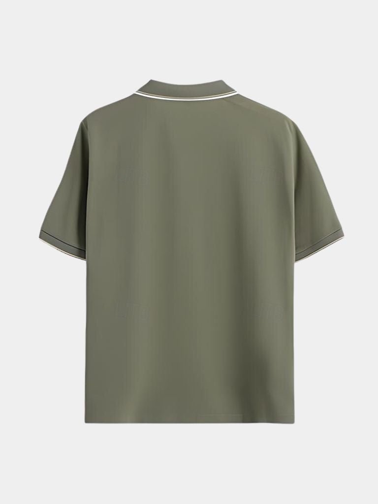 Timeless Black V-Neck Polo - Vailor & Veil