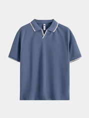 Timeless Black V-Neck Polo - Vailor & Veil