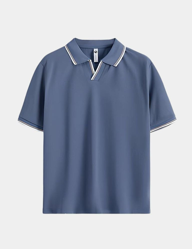 Timeless Black V-Neck Polo - Vailor & Veil